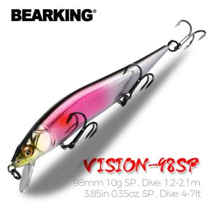 BEARKING-9.8cm 10g SP 다이브 2.1m 전문 미노우 워 블러 낚시 미끼, 고품질 저크 베이트 인공 미끼 프레데터 태클