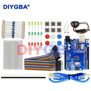 UNO R3 미니 브레드보드용 스타터 키트, LED 점퍼 와이어 단추, 아두이노 DIY 키트, 학교 교육 연구실용, 신제품 및 오리지널