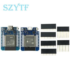 Wemos Arduino용 개발 보드 모듈, 핀 포함, D1 MINI ESP8266 ESP32 ESP-32S, 와이파이 블루투스 호환 CP2104 CH9102