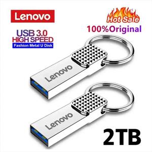 레노버 USB 메모리 2TB OTG 금속 USB 3.0 펜 드라이브 키, C타입 고속 펜드라이브, 미니 플래시 드라이브, 128GB 메모리 스틱, 1TB