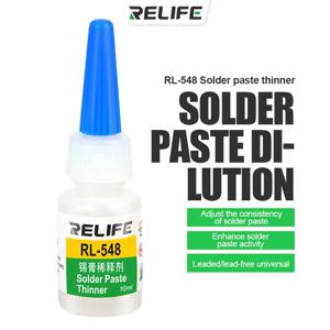 RELIFE RL-548 범용 솔더 페이스트 틴크림 시너, 완전 밀폐 디자인 틴크림, 10ml