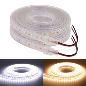 가정용 LED 조명 스트립, 유연한 리본, 흰색, 따뜻한 흰색, 2 핀 와이어, IP68 방수, SMD2835, 120Leds/m, 12V