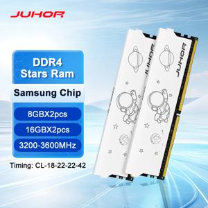 JUHOR 데스크탑 메모리, DDR4, 8GB, 16GB, 3200MHz, 3600MHz, 16GBX2, 8GBX2, 새로운 딤 메모리 램