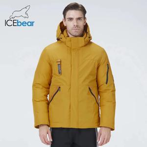 ICEbear 2023 멀티 포켓 후드 재킷, 방풍 및 따뜻한 남성 코트, 패션 남성 파카, 겨울 필수 의류, MWD21926I