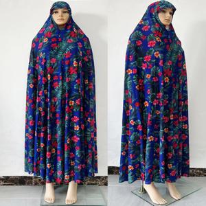 6XL 이슬람 여성 후드 아바야 아프리카 민소매 의류 Kaftan 드레스 히잡 꽃 두바이 사우디 가운 라마단