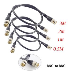 BNC 수-BNC 수 어댑터 커넥터 케이블 피그테일 와이어, CCTV 카메라 BNC 연결 케이블 액세서리 L19, 0.5M, 1M, 2M, 3M