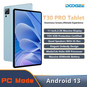 DOOGEE T30 프로 태블릿 PC, MediaTek Helio G99, 11 인치, 2.5K TUV 인증, 8GB + 256GB, 8580mAh, 20MP 메인 카메라, 안드로이드 13, Widevine L1