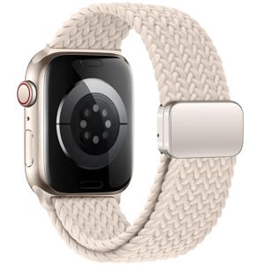 애플 워치 스트랩용 나일론 밴드, 마그네틱 브레이드 팔찌, iWatch 시리즈 se 7, 6, 8, 9, 10, 울트라 2, 44mm, 40mm, 45mm, 46mm, 49mm, 41mm, 38