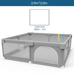 어린이용 대형 아기 놀이펜, 단색 장난감, 광장 어린이 놀이터 공원 유아 안전 크롤링 울타리, 선물 2 개 포함, 200cm