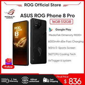 ASUS ROG 휴대폰 8 프로 5G 스마트폰, 스냅드래곤 8 Gen 3, 6.78 인치, 165HZ AMOLED 디스플레이, 게임용 휴대폰, 5500mAh 65W 충전, 50MP NFC