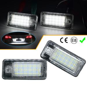 후방 LED 번호판 라이트, 아우디 A3 S3 8P A4 S4 B6 B7 A6 C6 S6 A8 S8 Q7 RS4 RS6 플러스, 아반트 콰트로 자동 램프 라이트, 2 개