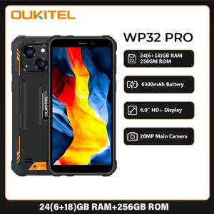 Oukitel WP32 프로 견고한 스마트폰, 6 인치 HD, 24GB + 256GB, 6300mAh, 옥타코어 휴대폰, 20MP, NFC