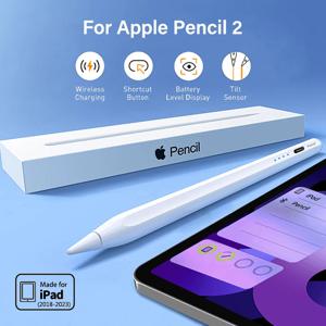 Apple Pencil 2세대 Ipad 연필 2 스타일러스 펜 iPad Pro 11 12.9 Air 4 5 7 8 9 10th Mini 5 6 2018-2024 액세서리