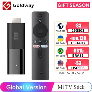 글로벌 버전 샤오미 미 TV 스틱, 안드로이드 TV 9.0, 스마트 1080P, 1GB RAM, 8GB ROM, 블루투스 4.2, 미니 TV 동글, 와이파이, 구글 어시스턴트