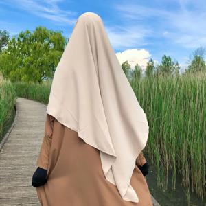 Khimar 고품질 Nida 무슬림 EID 라마단 이슬람 의류, 타이 백 오버 헤드 기도용 스카프, 여성 히잡