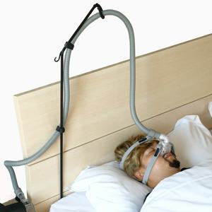 CPAP 액세서리 호스 거치대 마스크 행어 튜브 리프트 파이프 지지대, 접이식 360 ° 회전, 매트리스 밑에 매다는 BIPAP APAP 튜브