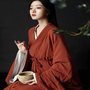 코튼 & 린넨 Hanfu 드레스 여성 중국 전통 Hanfu 세트 여성 카니발 할로윈 코스프레 의상, 레드 Hanfu 드레스 여성