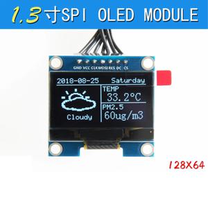 OLED 모듈, 화이트, 블루, SPI, IIC I2C 통신 컬러, 128x64 드라이버, SH1106, 4 핀, 7 핀, LCD 디스플레이 모듈, 1.3 인치