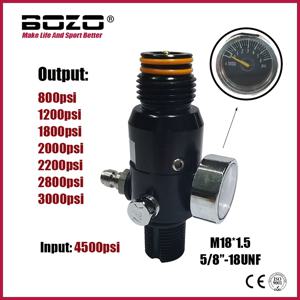 압축 공기 CO2 산소 질소 실린더 탱크 보틀의 HPA 레귤레이터 밸브, 4500psi 입력, 출력 800psi ~ 3000psi