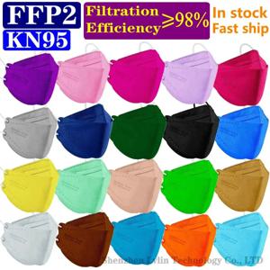 KN95 FFP2 CE 15 컬러 도매 생선 마스크 위생 마스카릴라 보호 호흡기 안개 방지 성인 FPP2 재사용 가능한 마스크