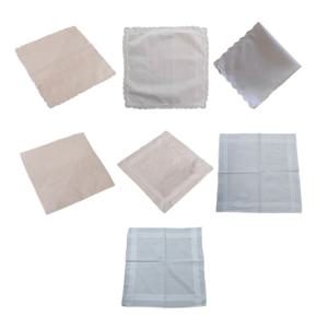 652F 부드럽고 우아한 레이디 코튼 손수건 레이스 화이트 Hankies DIY 자수 식기 코튼 여성 Hankies 파티