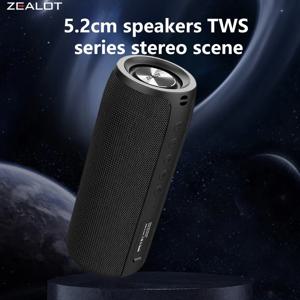 ZEALOT S51 10W 무선 스피커, 1800mAh 배터리, 10시간 재생 시끄러운 스테레오, 붐비는 저음.