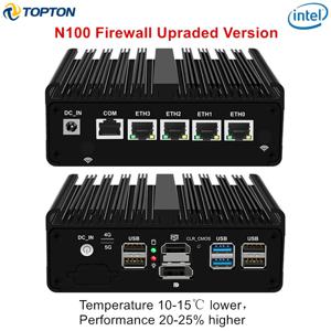 2024 pfSense 방화벽 소프트 라우터, 팬리스 미니 PC HDMI2.0 DP AES-NI OPNsense, N100, N5105, N4000, 4xIntel i226, 2.5G LAN, 2xDDR4 NVMe