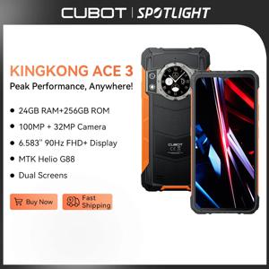 Cubot KINGKONG ACE 3, 안드로이드 14 스마트폰, Helio G88, 24GB RAM(8GB + 16GB)+ 256GB ROM, 90Hz 화면, 듀얼 스크린, 장바구니에 추가