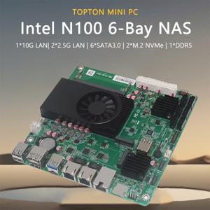 I3-N305 NAS 마더보드, 방화벽 라우터, 미니 ITX 메인보드, 6 베이 N100, 1*10G, 2 * i226-V, 2.5G, 3LAN, 2 * M.2 NVMe, 6 * SATA3.0, 1 * DDR5