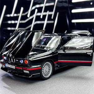 1:24 1988 BMW M3 E30 합금 럭셔리카 로고 모델, 다이캐스트 금속 클래식 자동차 모델, 높은 시뮬레이션 사운드 및 라이트, 어린이 장난감 선물