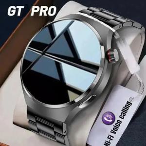 남녀공용 GPS 스마트 워치 GT4 AMOLED 360*360 HD 화면 심박수, DIY 얼굴 블루투스 통화 스마트워치 NFC GT4 프로 2024, 신제품