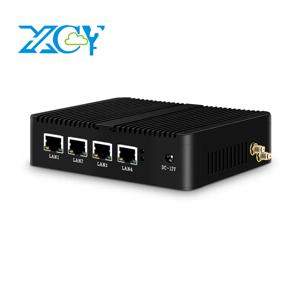 XCY 방화벽 Pfsense PC J4125 인텔 셀러론 J1900 J4125 라우터, 4 * 이더넷 포트, 윈도우 10 프로 HTPC VGA 팬리스 리눅스 미니 PC