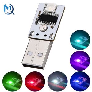 LED 지능형 음성 제어 소형 야간 조명 모듈, USB DC5V, 6 색 LED 미니 램프, 침실 조명, 블루투스 와이파이 불필요