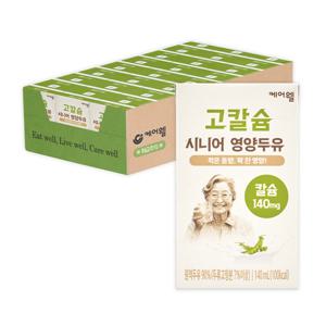 케어웰 고칼슘 시니어 영양두유 140ml 24팩