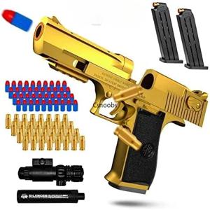 Desert Eagle 쉘 방출 장난감 총, 교육용 장난감, 폼 소프트 총알 블래스터, 에어소프트 권총, 어린이 소년 성인 생일 선물