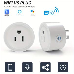 스마트 미국 플러그 와이파이 콘센트 스위치 소켓, 10A 앱/음성 제어 그룹, 100-240V 타이머, 알렉사 구글 어시스턴트, CozyLife 홈 오토용