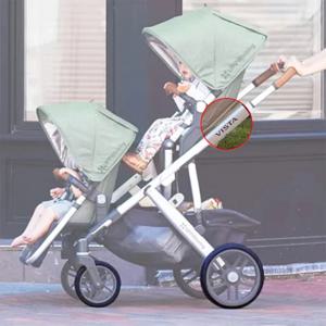 Uppababy Vista V1/V2 유모차용 버기 타이어, 앞바퀴 또는 뒷바퀴 맞춤형 PU 튜브리스 타이어 커버, 아기 유모차 액세서리