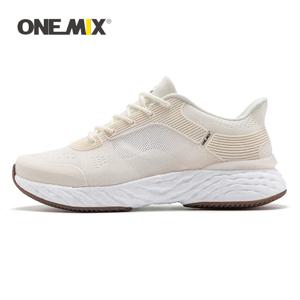 ONEMIX 아이보리 화이트 운동화 남성용 Chunky Sneakers 마라톤 트레이너 신발 통기성 메쉬 여성 워킹 테니스 화