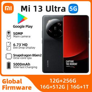 샤오미 13 울트라 5G 스마트폰, 5000mAh, 2K, 6.73 인치 화면, 90W 스냅드래곤 8 2 세대, IP68 방수, 50MP 쿼드 카메라, NFC 중고 휴대폰