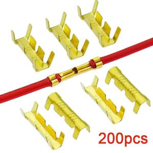 50pcs 100pcs 200pcs 도킹 터미널 U 유형 터미널 탭 0.3 ~ 1.5mm2 터미널 블록 커넥터 이중 커넥터 터미널