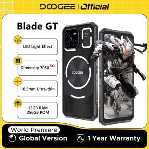 DOOGEE 블레이드 GT 견고한 휴대폰, 6.72 인치 FHD + 120Hz LED 조명 효과, 12GB RAM, 256GB ROM, 5500mAh 배터리, 안드로이드 14, 월드 프리미어