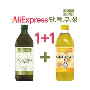 도나파올라 엑스트라버진 올리브오일 1L + 해바라기씨유 1L