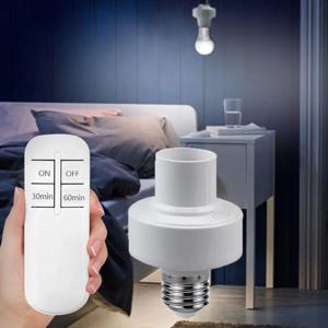 E27 스마트 원격 제어 전등 스위치 LED 램프 무선 타이머 홀더 전구 기본 소켓 On/Off 천장 샹들리에 용 30M 범위