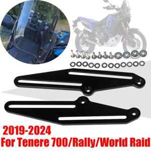 YAMAHA TENERE 700 T700 T7 2019 - 2024 Tenere700 앞 유리 윈드 스크린 브래킷 오토바이 액세서리 윈드 스크린 조절기