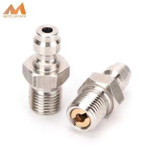 1/8NPT 1/8BSPP M10x1 스레드 에어 리필 스테인레스 스틸 퀵 커플러, 8MM 수 플러그 어댑터 피팅 2 개/세트