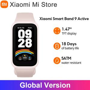 Xiaomi Smart Band 9 Active, 활성 18 일 배터리 수명 모드, 1.47 인치 디스플레이, 5ATM, 하루 종일 건강 및 피트니스 모니터링