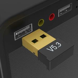 USB 블루투스 5.3 어댑터 송신기 리시버, 블루투스 V5.1 오디오 블루투스 동글, PC 노트북 컴퓨터용 무선 USB 어댑터