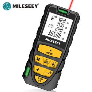 MILESEEY S2 레이저 줄자, 더블 수평 버블 레이저 거리 계량기, 40m, 60m, 80m, 100m, 120m