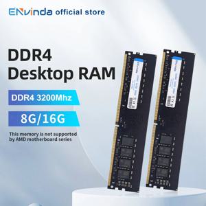 ENVINDA DDR4 PC RAM Memoria 8GB 16GB 3200MHz DIMM 데스크탑 컴퓨터 메모리 Rams 지원 없음 AMD 마더보드