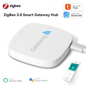 Tuya 무선 ZigBee 게이트웨이 허브 스마트 홈 자동화 링크 브리지 스마트 라이프 APP 원격 제어는 Alexa Google과 함께 작동합니다.